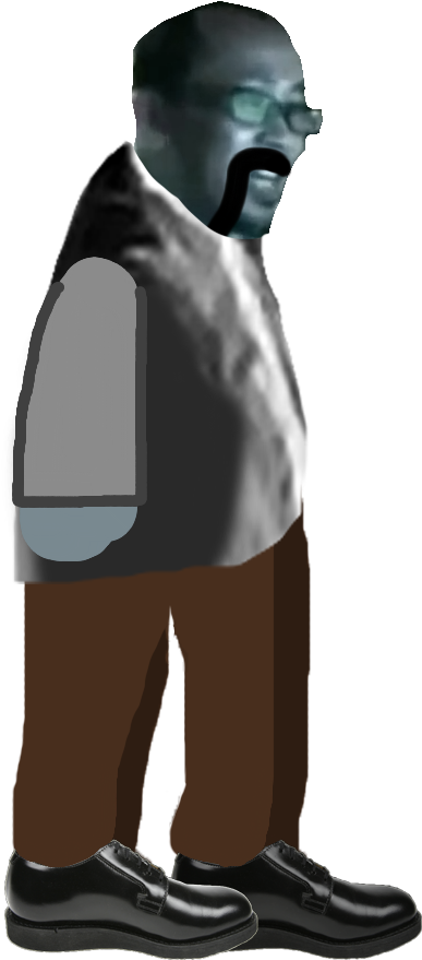 Akuma Otoko Sprite - Firearm Clipart (387x879), Png Download