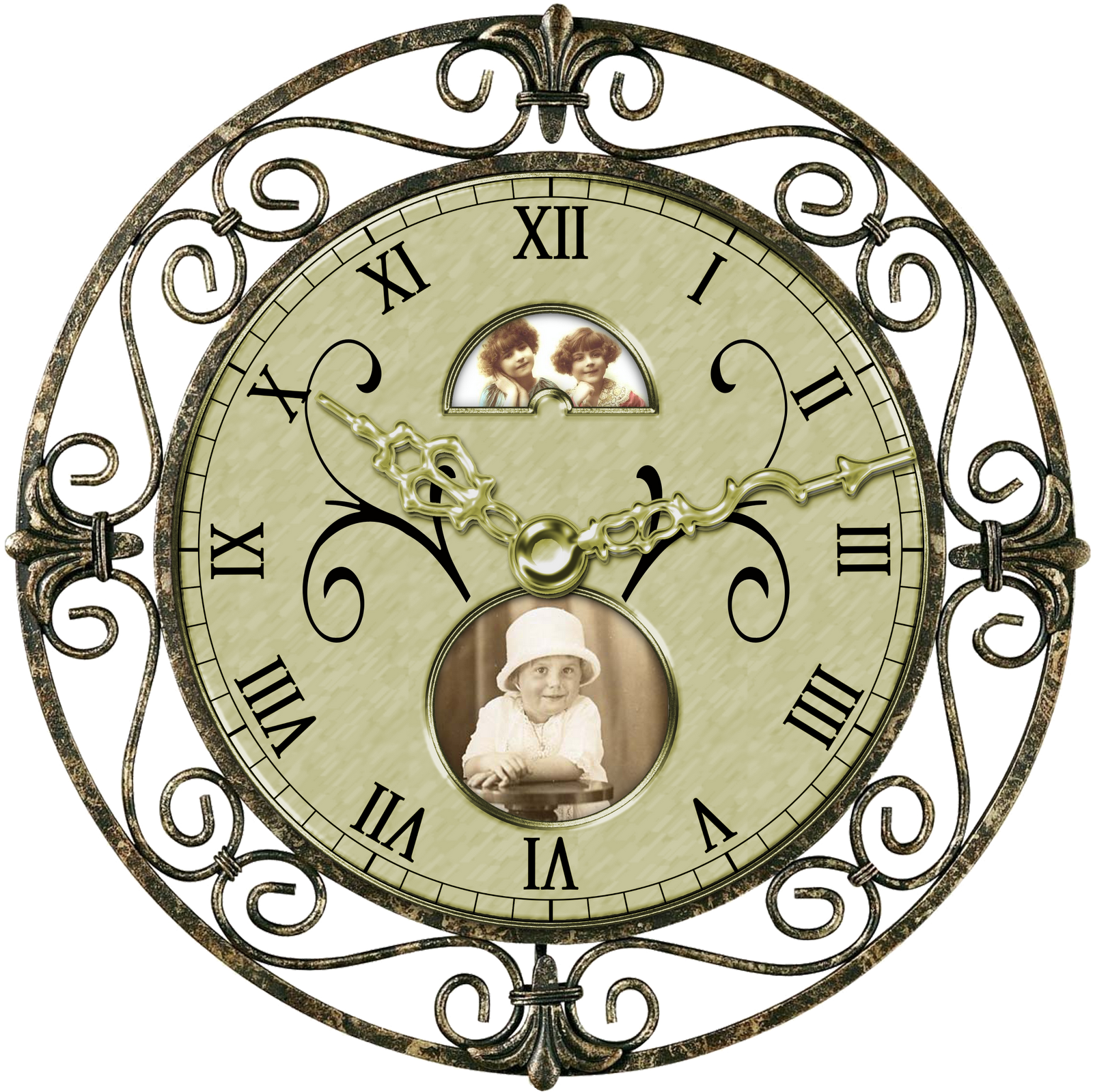 Vintage Clock Png Transparent Image - Transparent Vintage Clock Png Clipart (1600x1599), Png Download