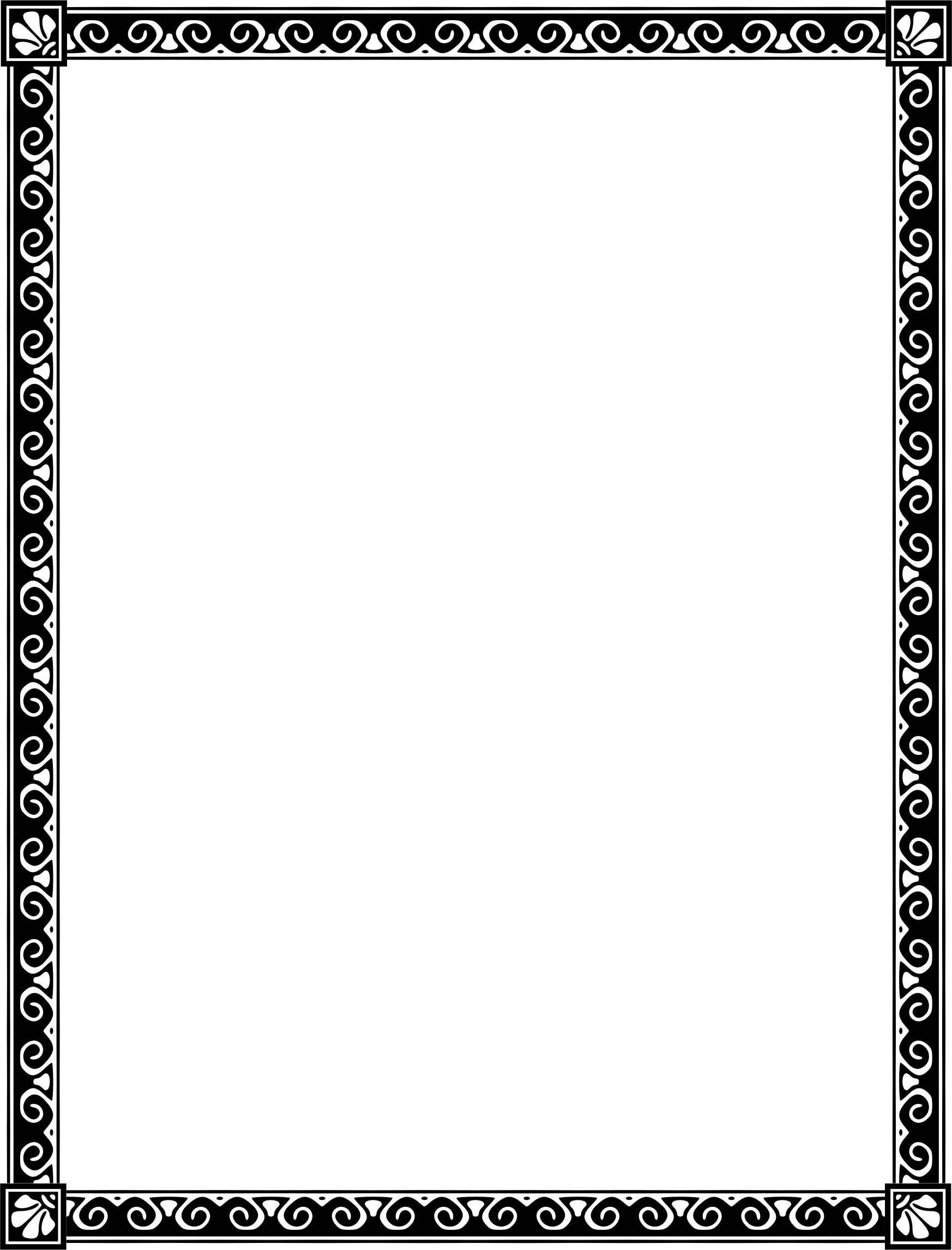 Decorative Borders Standard Paper Size Clip Art Christmas - Border Clipart - Png Download (1746x2292), Png Download
