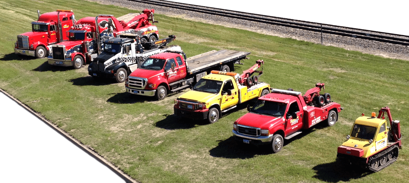 Interstate Towing Trucks-shrunk - Ford F-series Clipart (1394x626), Png Download