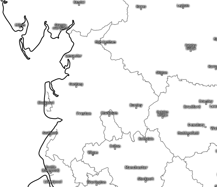 Model Charts For Lancashire - Map Clipart (760x760), Png Download