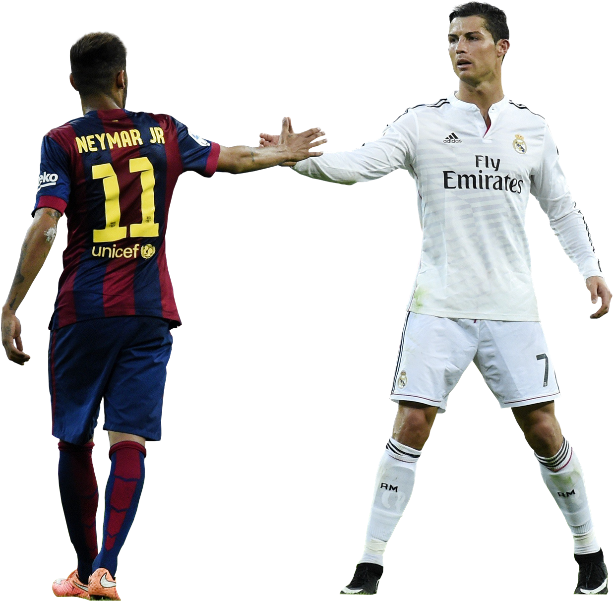 Cristiano Ronaldo & Neymar Render Clipart (1280x1237), Png Download