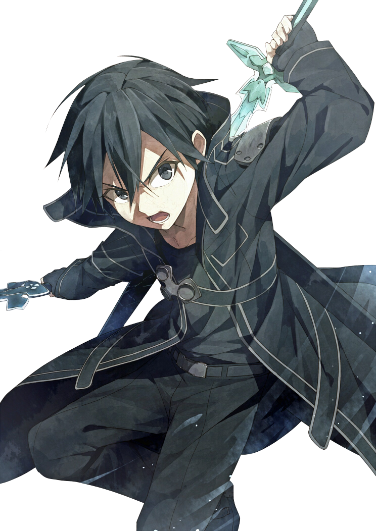 Sword Art Online Kirito Fanart , Png Download - Sao Kirito Clipart (744x1052), Png Download