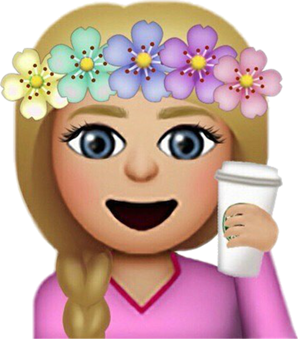 #girl #tumblr #picsart #emoji #colorful #food #colorful - Blonde Girl Hand Emoji Clipart (1024x1164), Png Download