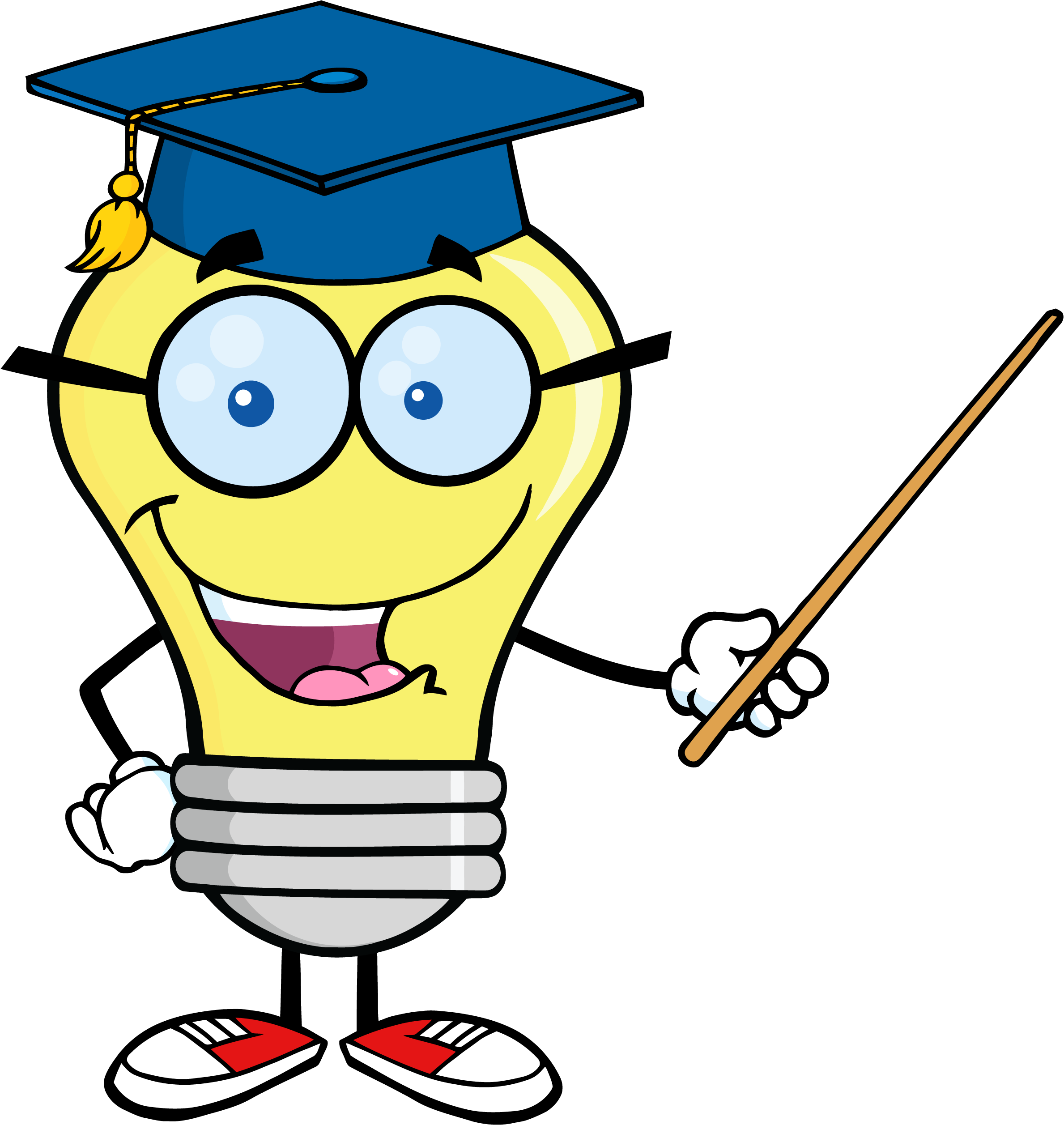 Teaching Pointer Png - Lightbulb Teacher Clipart Transparent Png (2378x2514), Png Download