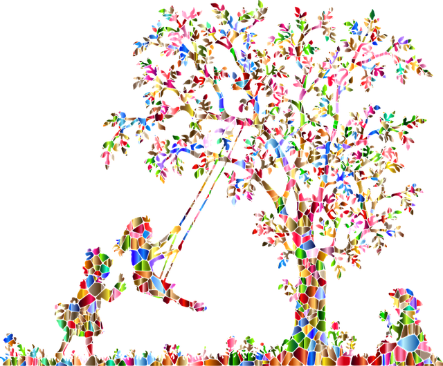 Three, Girls, Female, Kids, Children, Playing, Swing - Silhouette Of Girls Playing Clipart (640x530), Png Download