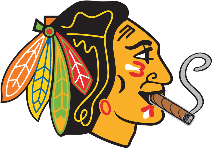 Free Blackhawks Clipart - Chicago Blackhawks Logo Smoking - Png Download (814x594), Png Download