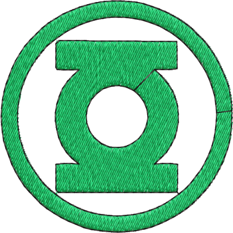 Matriz De Bordado S Mbolo Lanterna Verde - Simbolo Do Lanterna Verde Png Clipart (800x800), Png Download