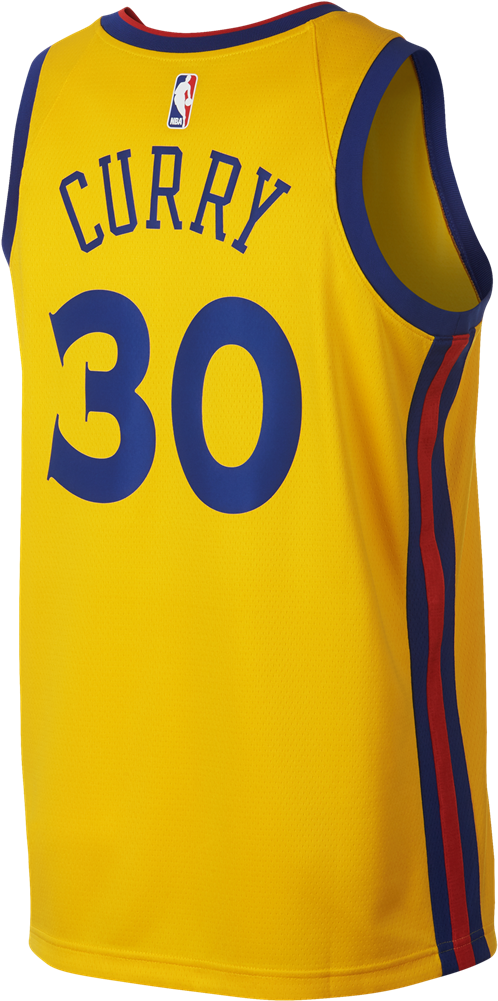 Nike Golden State Warriors City Edition Swingman Nba - Stephen Curry Clipart (498x1001), Png Download