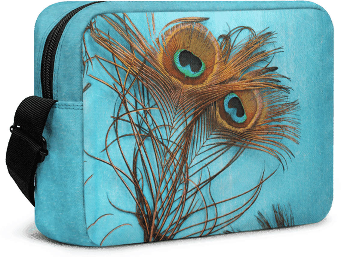 Dailyobjects 3 Peacock Feathers - Laptop Bag Clipart (1133x900), Png Download