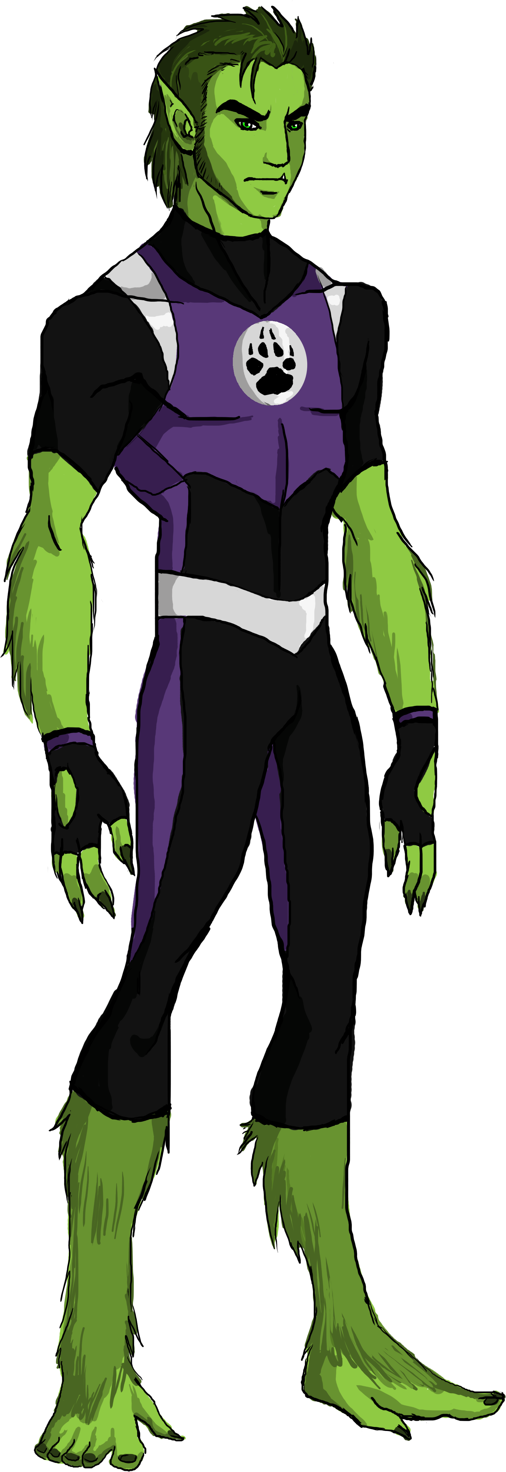 Beast Boy Png Pic - Beast Boy All Grown Up Clipart (2425x5261), Png Download