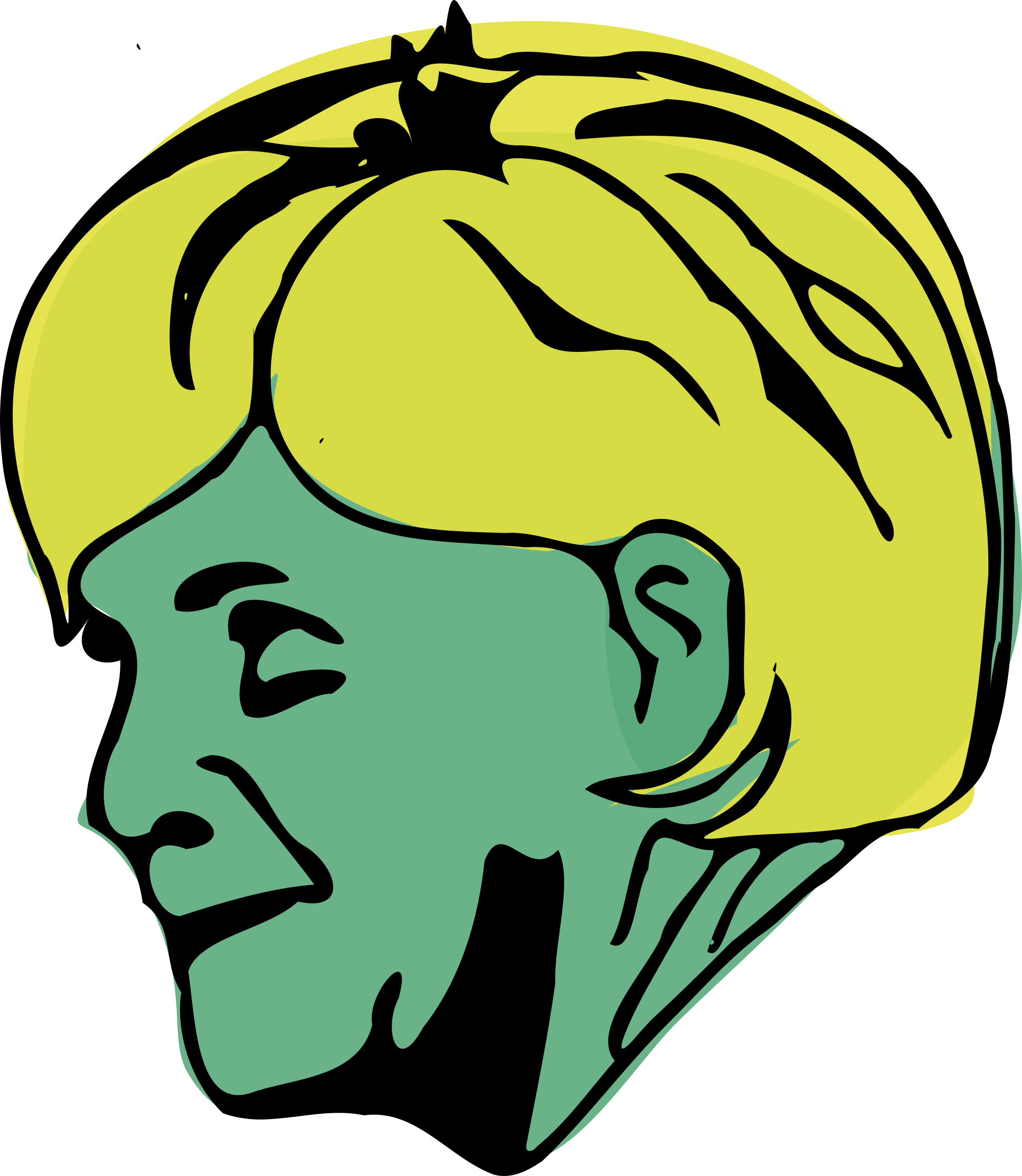 This Free Icons Png Design Of Merkel Portrait Profile Clipart (2087x2400), Png Download