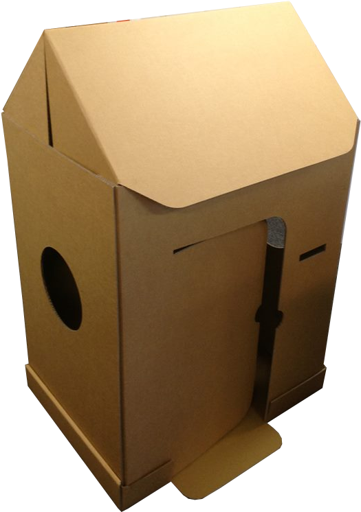 Cardboard Cubby House - Cardboard Cubby House Australia Clipart (582x784), Png Download