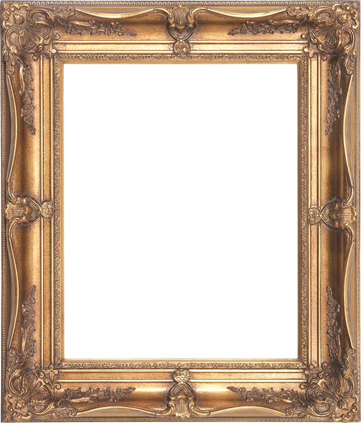 Rich, Ornate, Decorative Gold Readymade - Picture Frame Clipart (705x826), Png Download
