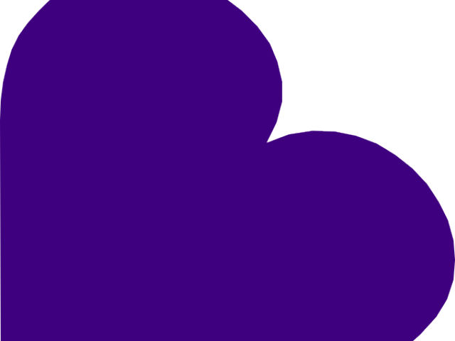 Dark Clipart Purple Heart - Png Download (640x480), Png Download