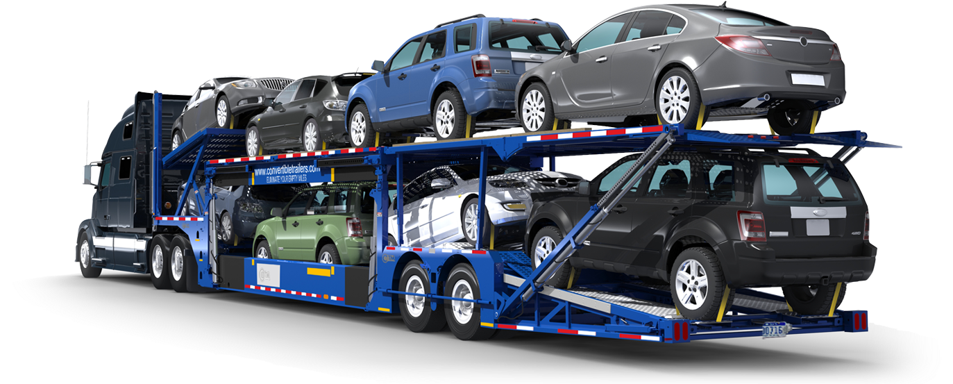 Auto Transport Semi Trailer Clipart (1400x650), Png Download