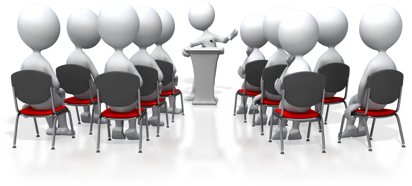 Presentation 3 Clear - Png Audience Clipart Transparent Png (1600x769), Png Download