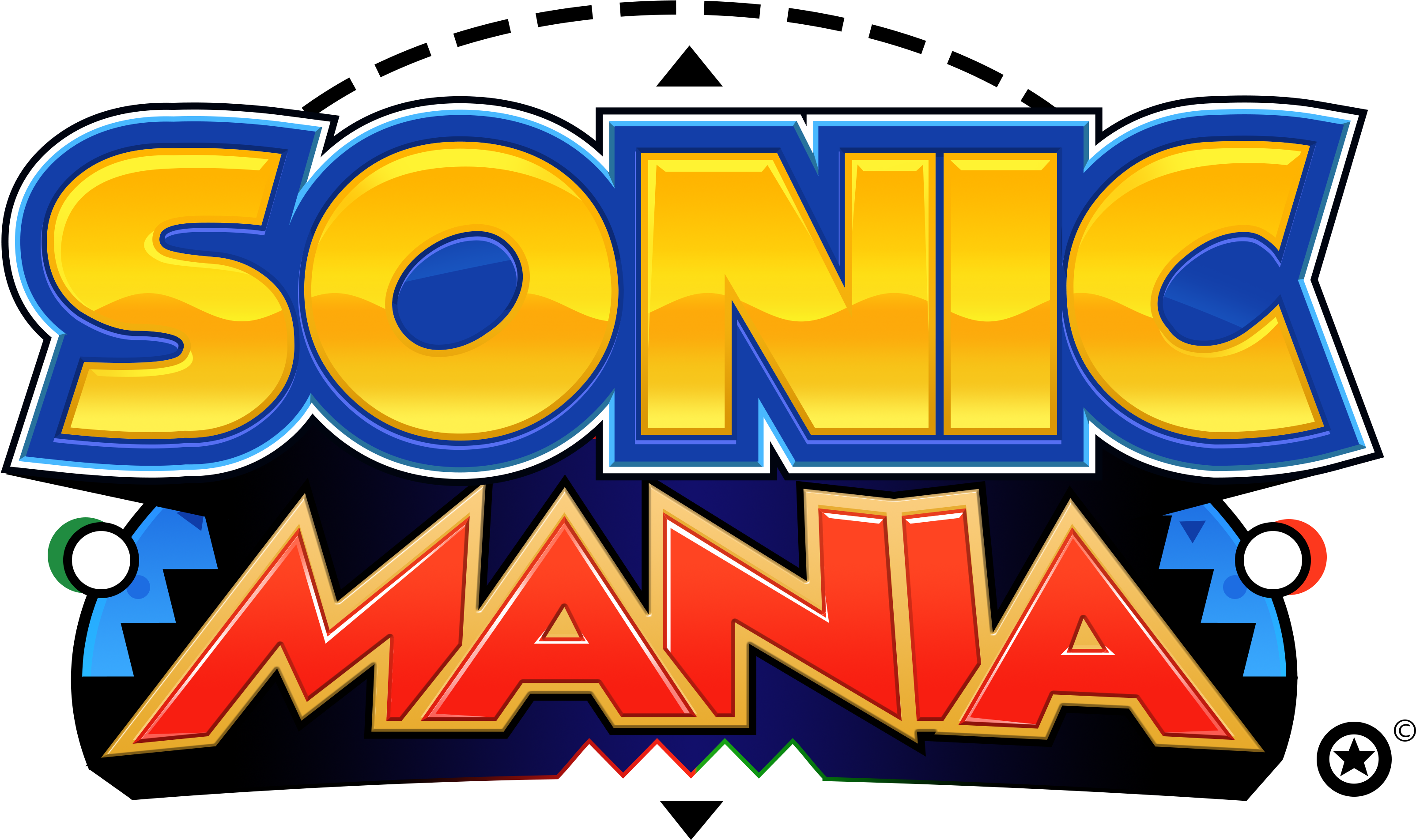 Sonic Mania Hd Wallpaper - Sonic Mania Logo Png Clipart (3919x2147), Png Download