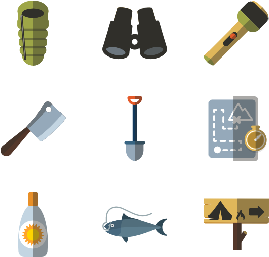 Camping Element Collection - Graphic Design Clipart (600x564), Png Download