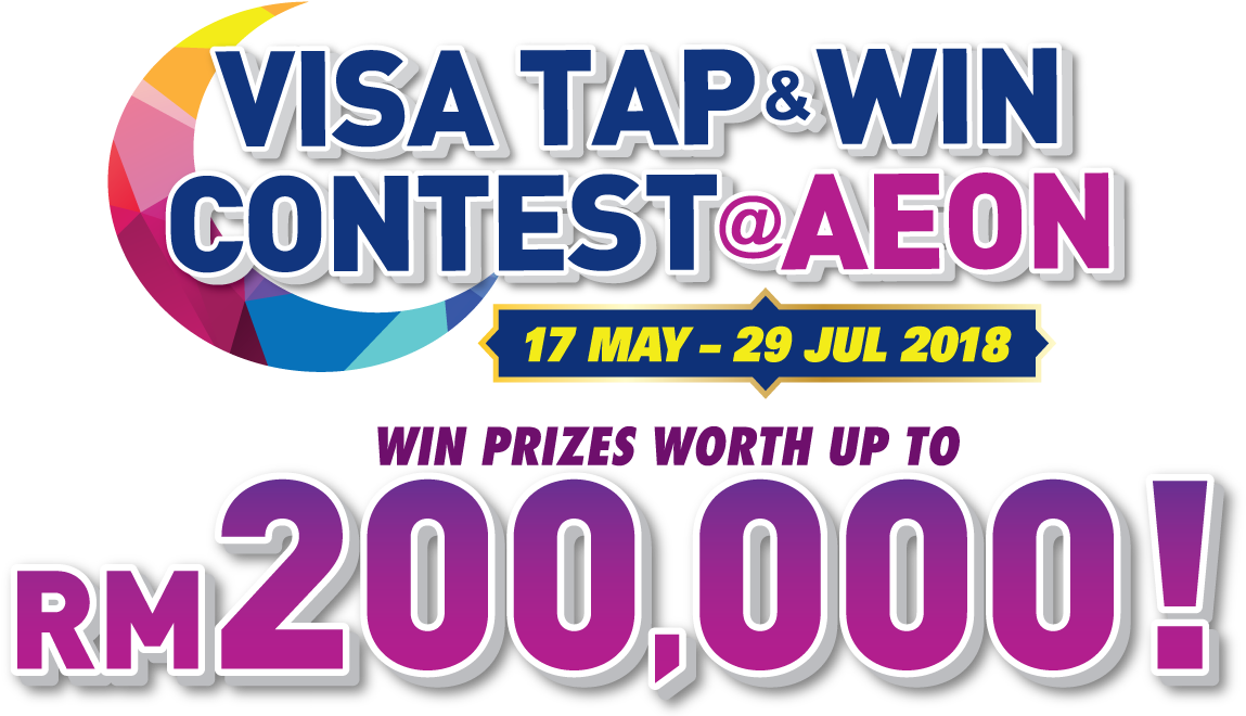 Visa Tap & Win Contest @ Aeon - Graphic Design Clipart (1149x660), Png Download