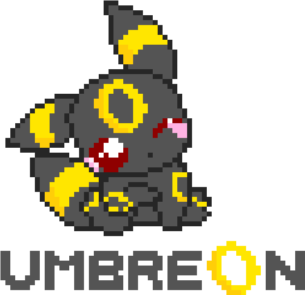 Umbreon Direct Image Link - Minecraft Pixel Art Pokemon Umbreon Clipart (780x630), Png Download