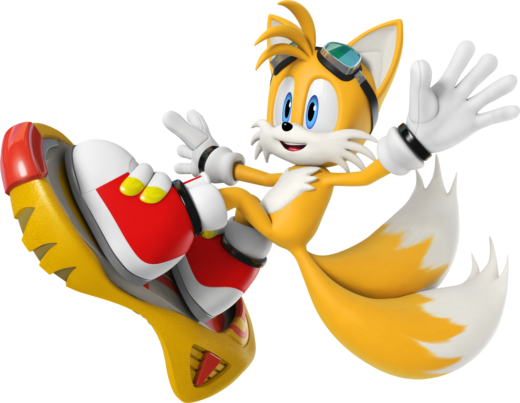 Tails Free Riders - Tails Miles Prower Sonic Riders Clipart (1748x1355), Png Download
