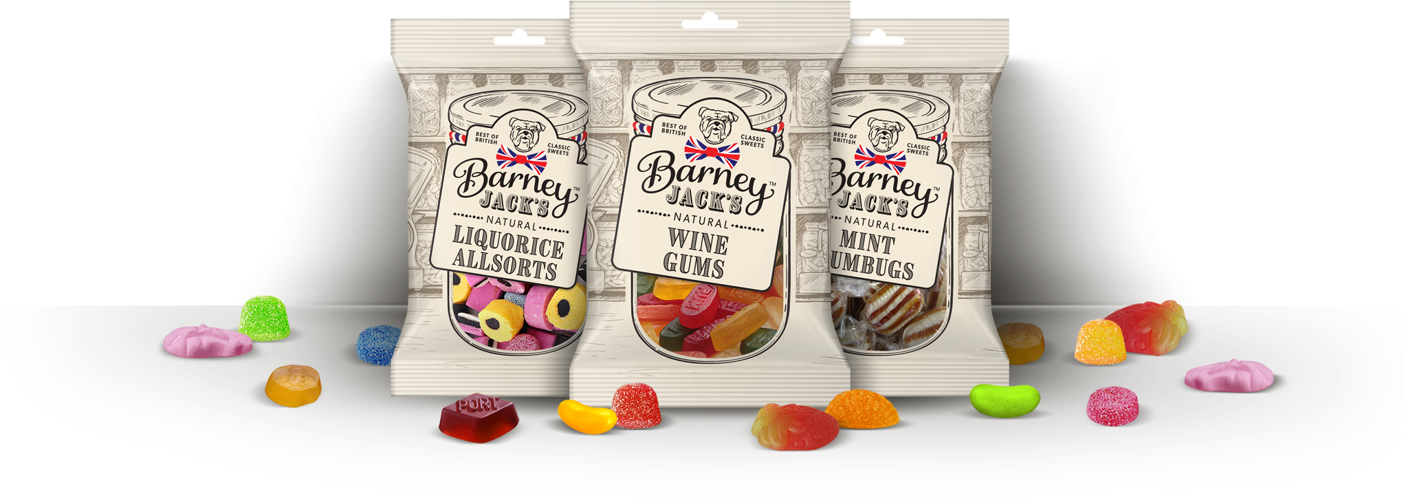 Barney Jack's Sweets - Chocolate Clipart (2048x738), Png Download