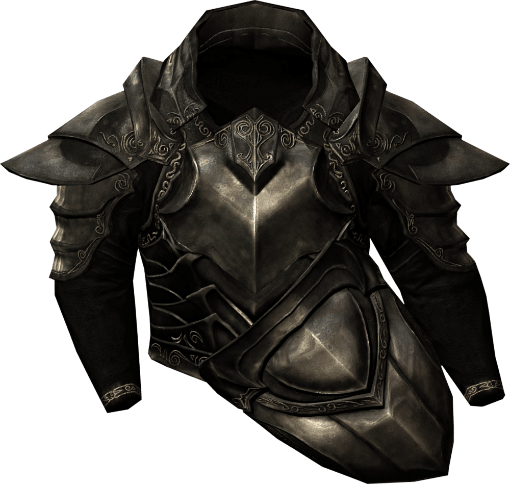 1000px-ebonycuirass Sk - Skyrim Red Ebony Armor Clipart (1000x949), Png Download