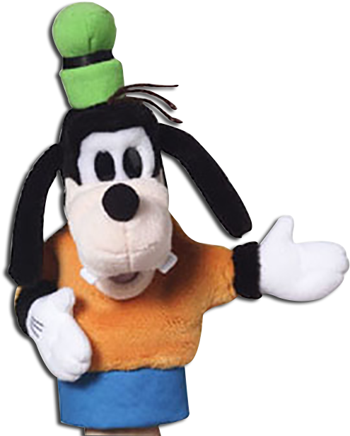 Disney's Plush Goofy Hand Puppet - Mickey Mouse Puppet Png Clipart (514x620), Png Download