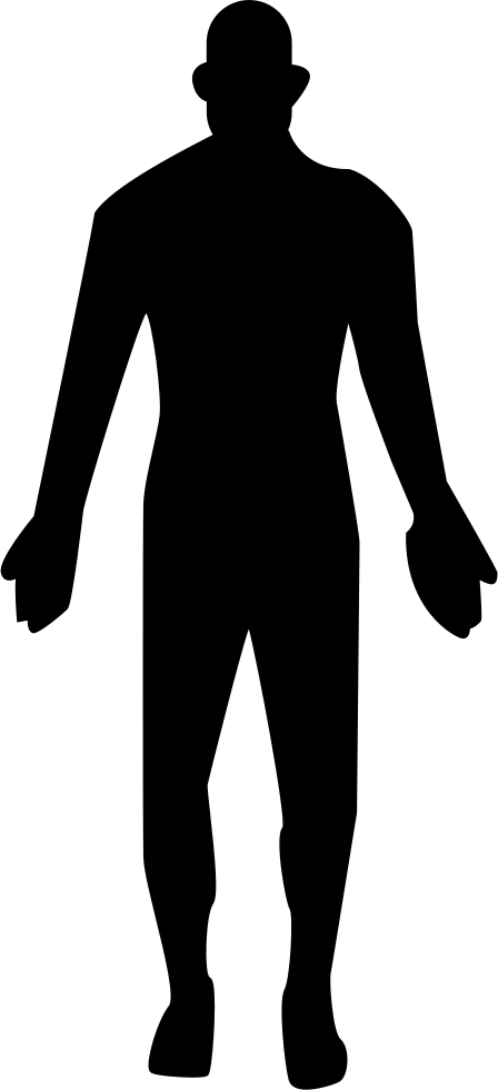 Png File Svg - Human Body Body Icon Clipart (448x980), Png Download
