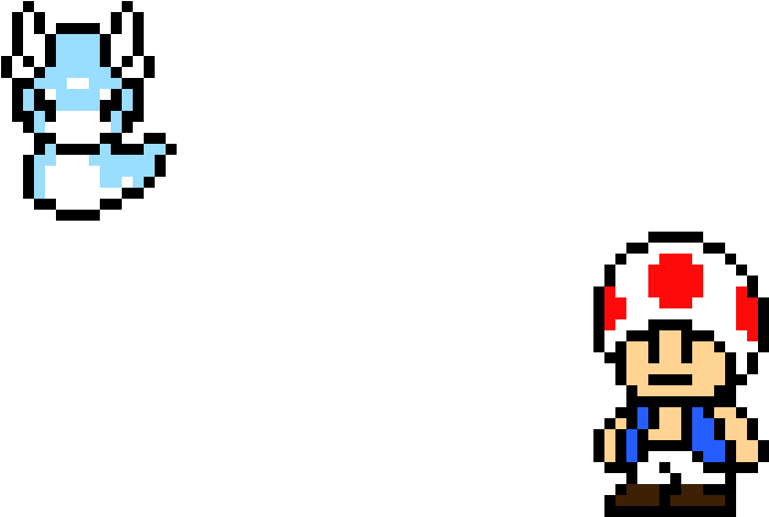 Toad And Dratini - Superhero Clipart (890x560), Png Download