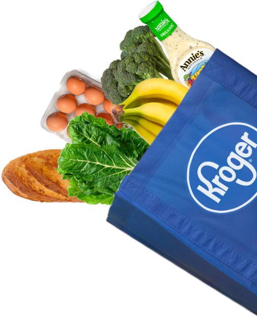 Kroger Clicklist Food Bag Cutout - Kroger Clipart (505x623), Png Download