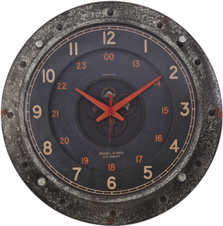 Control Room Wall Clock - Pendulux Control Room Wall Clock Clipart (600x600), Png Download