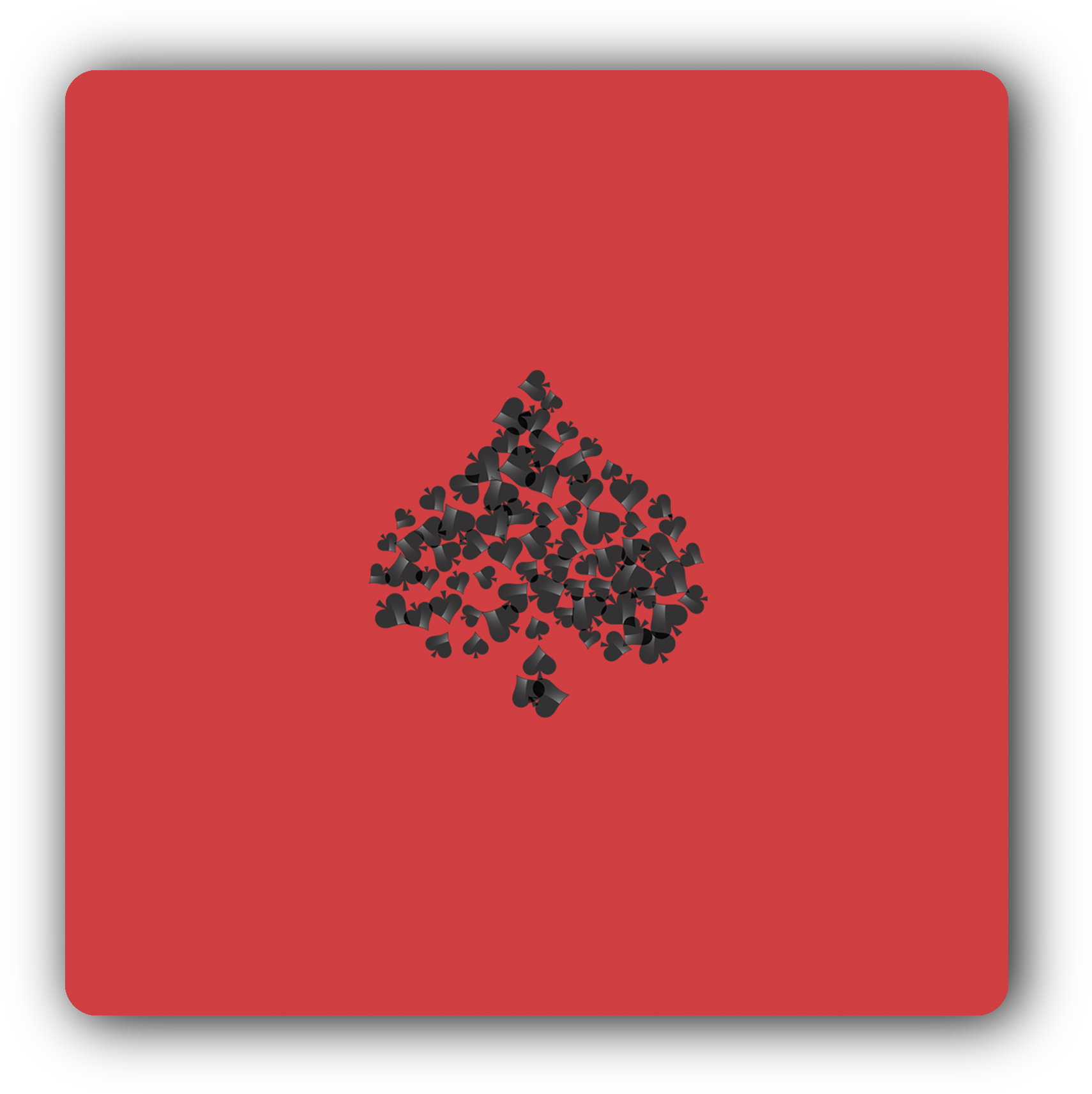 Poker Spade Icons Diwali Coasters - Christmas Tree Clipart (1904x1944), Png Download