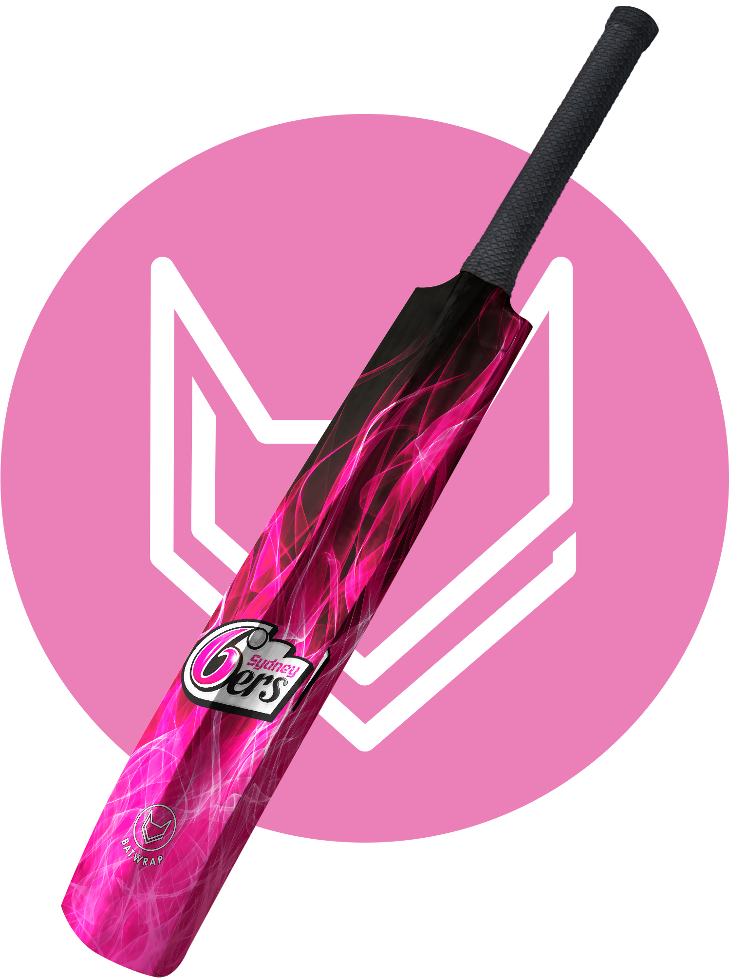 Sydney Sixers Electric - Bat Wrap Cricket Clipart (1886x2262), Png Download