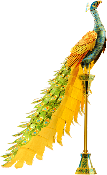 Previous - Next - Metal Earth Peacock Clipart (600x600), Png Download