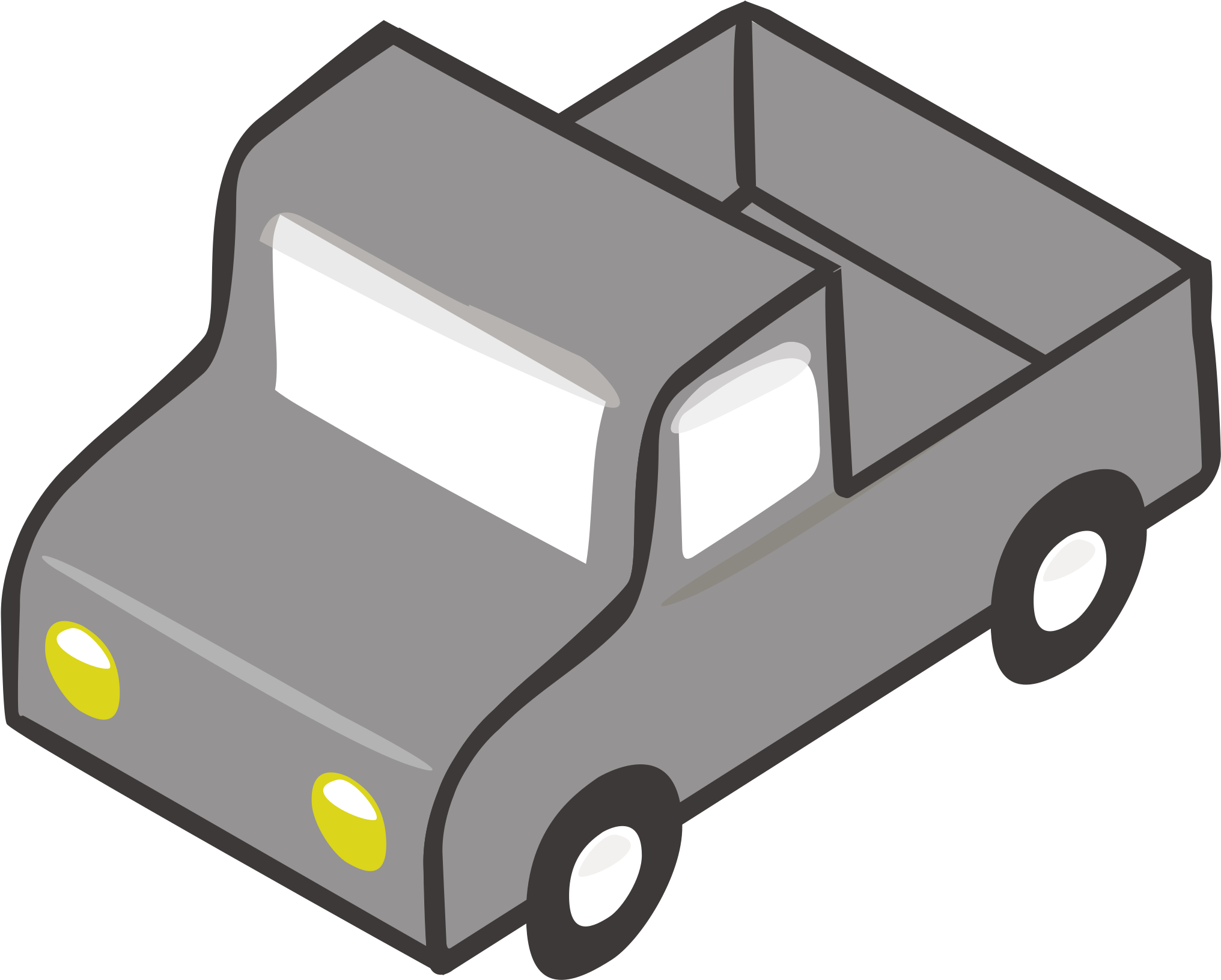This Free Icons Png Design Of Isometric Gray Truck Clipart (2400x1930), Png Download
