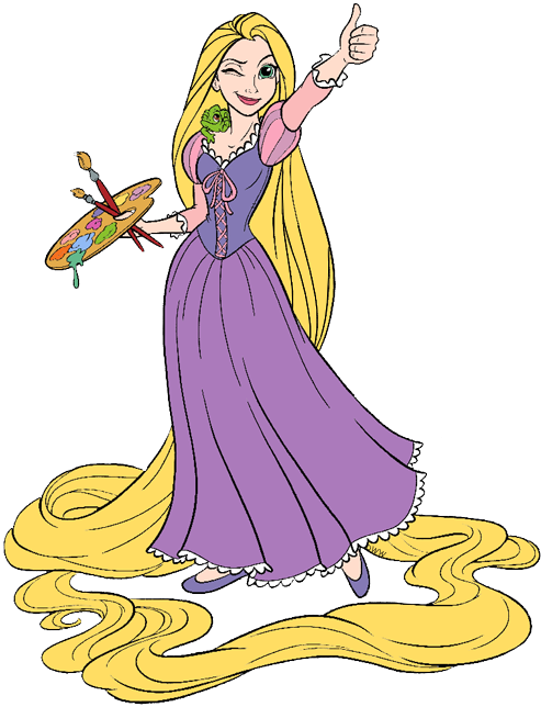 Lizard Clipart Rapunzel Tangled - Rapunzel Painting - Png Download (493x644), Png Download