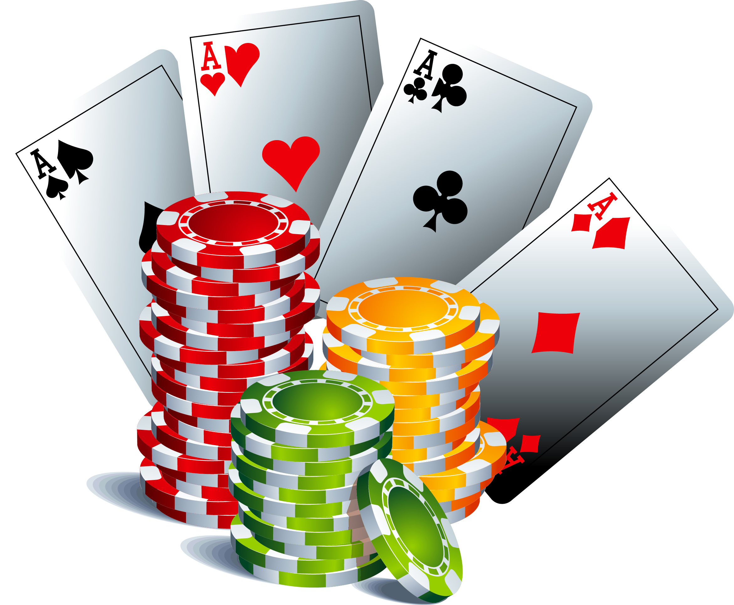 Casino Token Craps Roulette - Poker Cards And Chips Png Clipart (2341x1930), Png Download