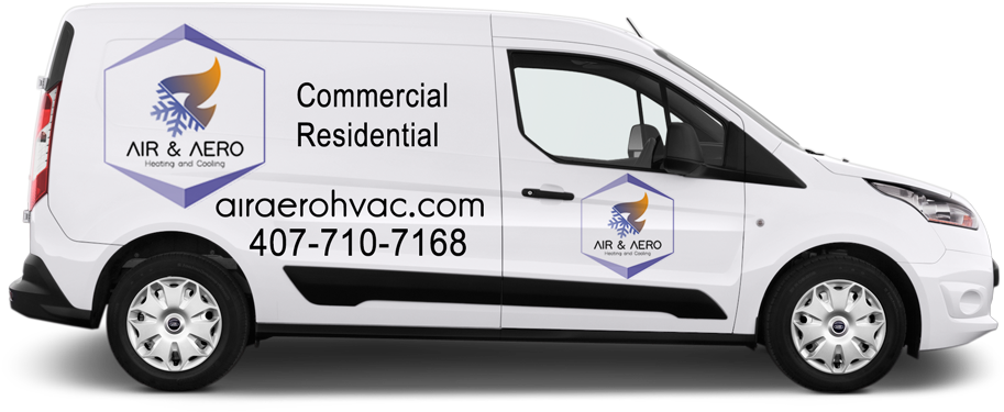 Air & Aero Truck, Orlando Certified Ac Repair Company, - Ford Transit Connect Side Clipart (1024x680), Png Download