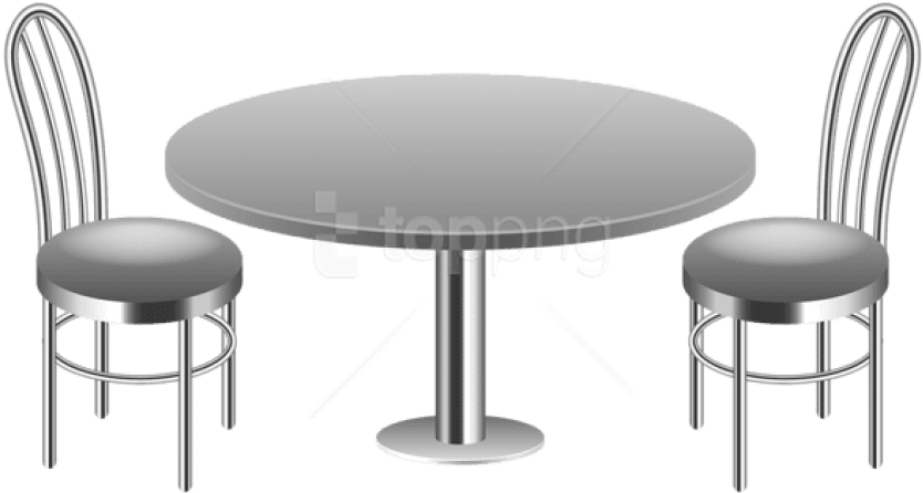 Free Png Download Table With Chairs Transparent Clipart - Table And Chairs Transparent (850x454), Png Download
