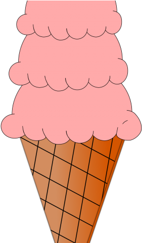 Drawn Ice Cream Icecream Scoop - Ice Cream Cone Clipart (640x480), Png Download
