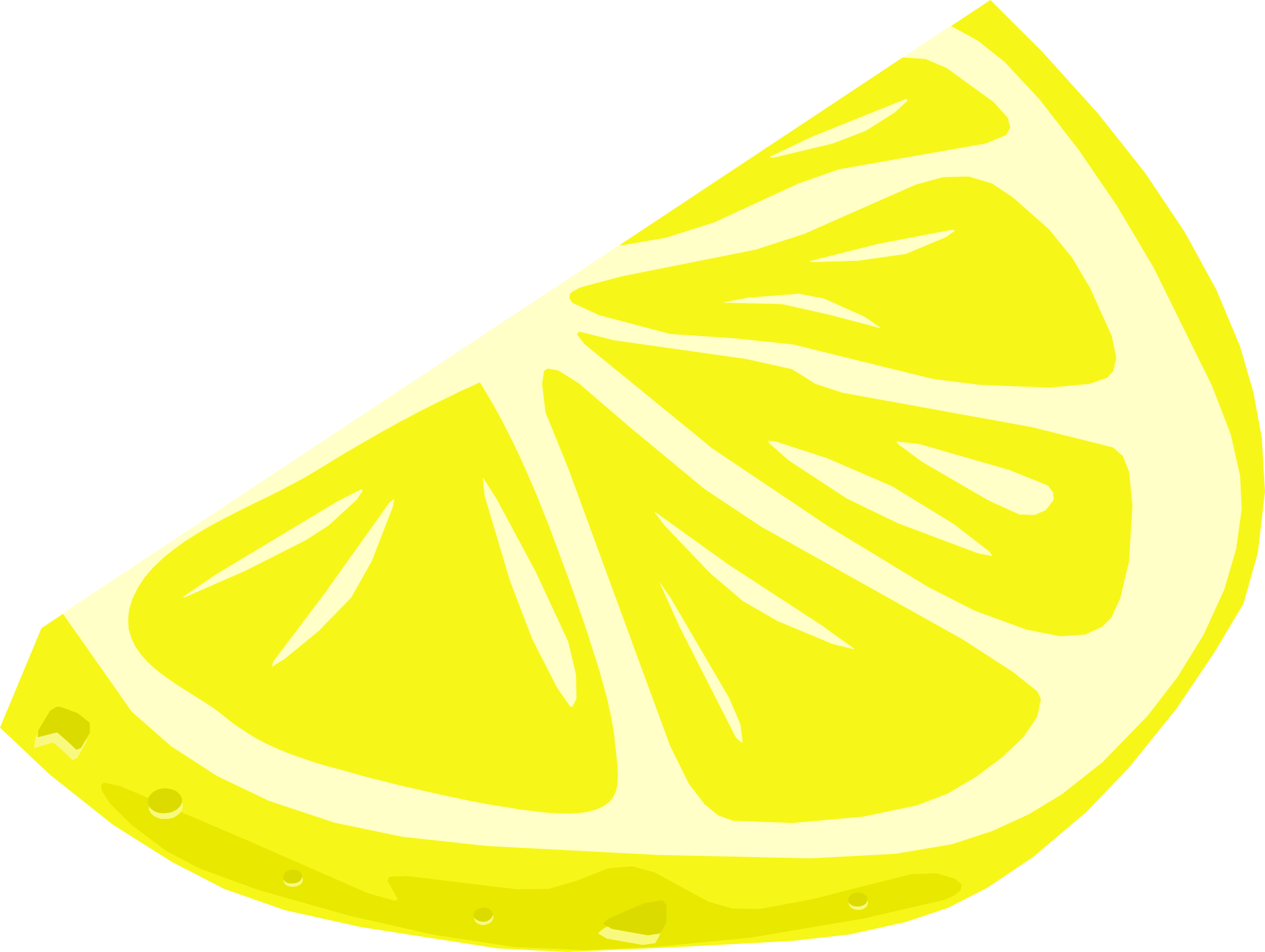 Drawing Of A Slice Of Juicy Lemon - Draw A Lemon Wedge Clipart (1920x1445), Png Download