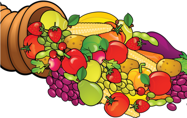 Cornucopia Clipart Grape - Thanksgiving Food Clipart Transparent Background - Png Download (640x480), Png Download