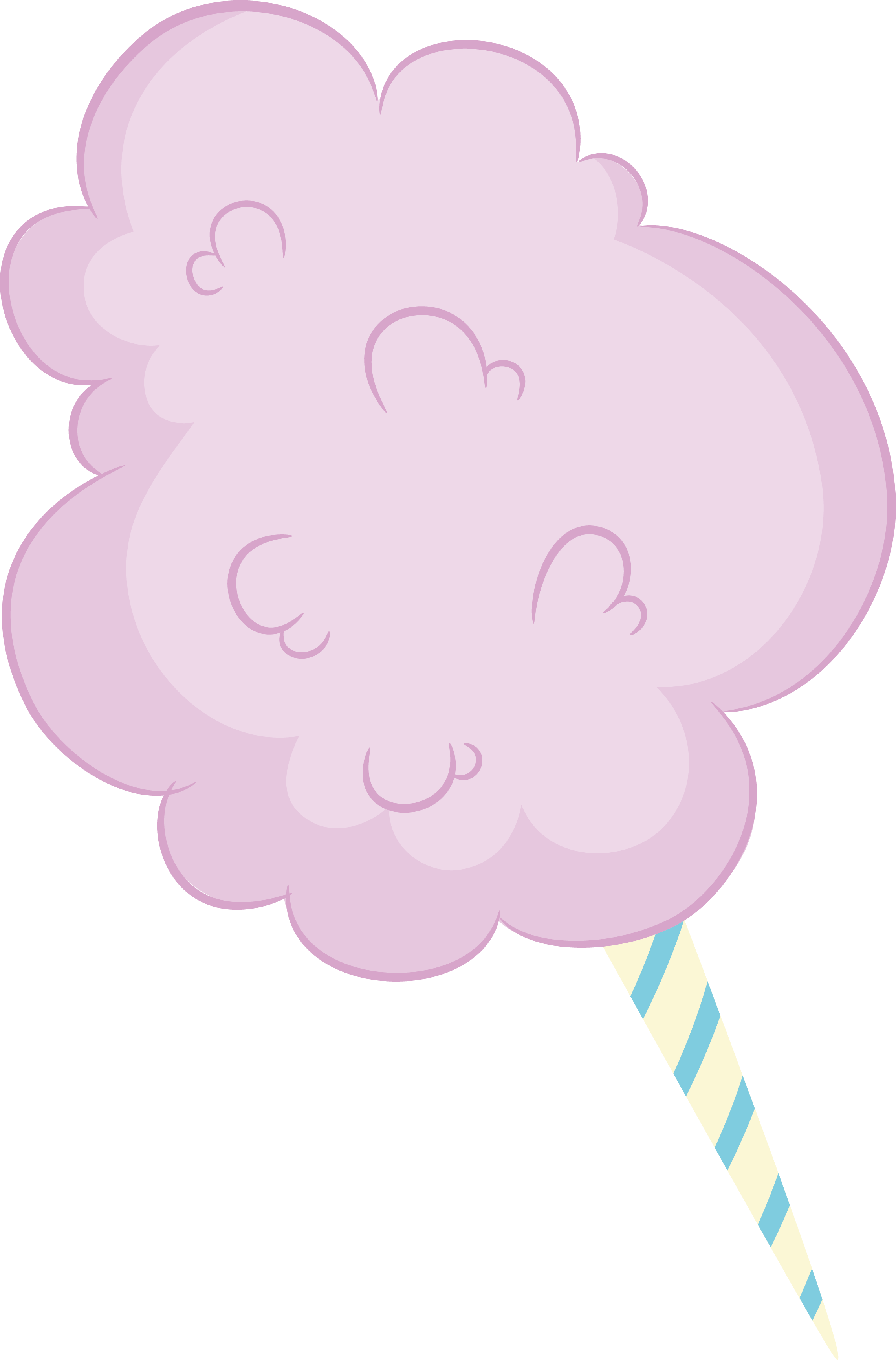 Cotton Candy Purple Clip Art Illustration Png Download Large Size