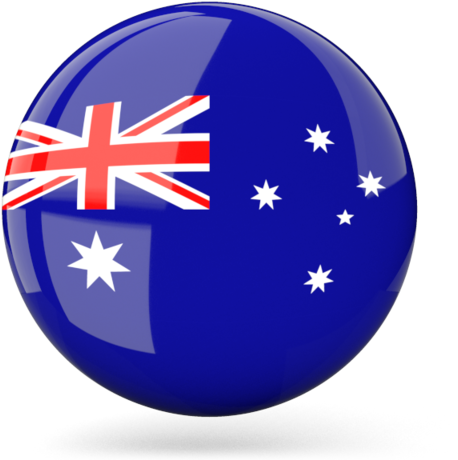 Study And Settle In Australia - Australian Flag Round Clipart (640x480), Png Download