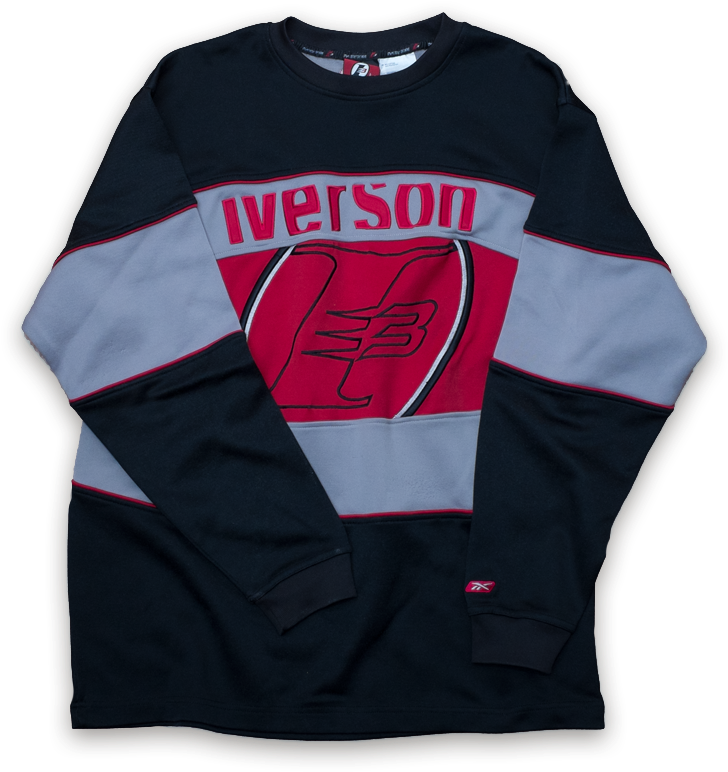 Vintage Reebok Allen Iverson Limited Edition Crewneck - Long-sleeved T-shirt Clipart (900x900), Png Download