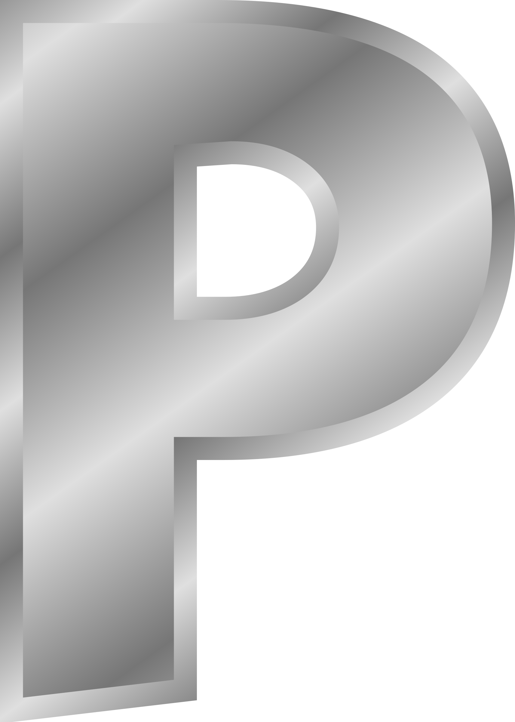 Big Image - Letter P In Gold Clipart (1713x2400), Png Download
