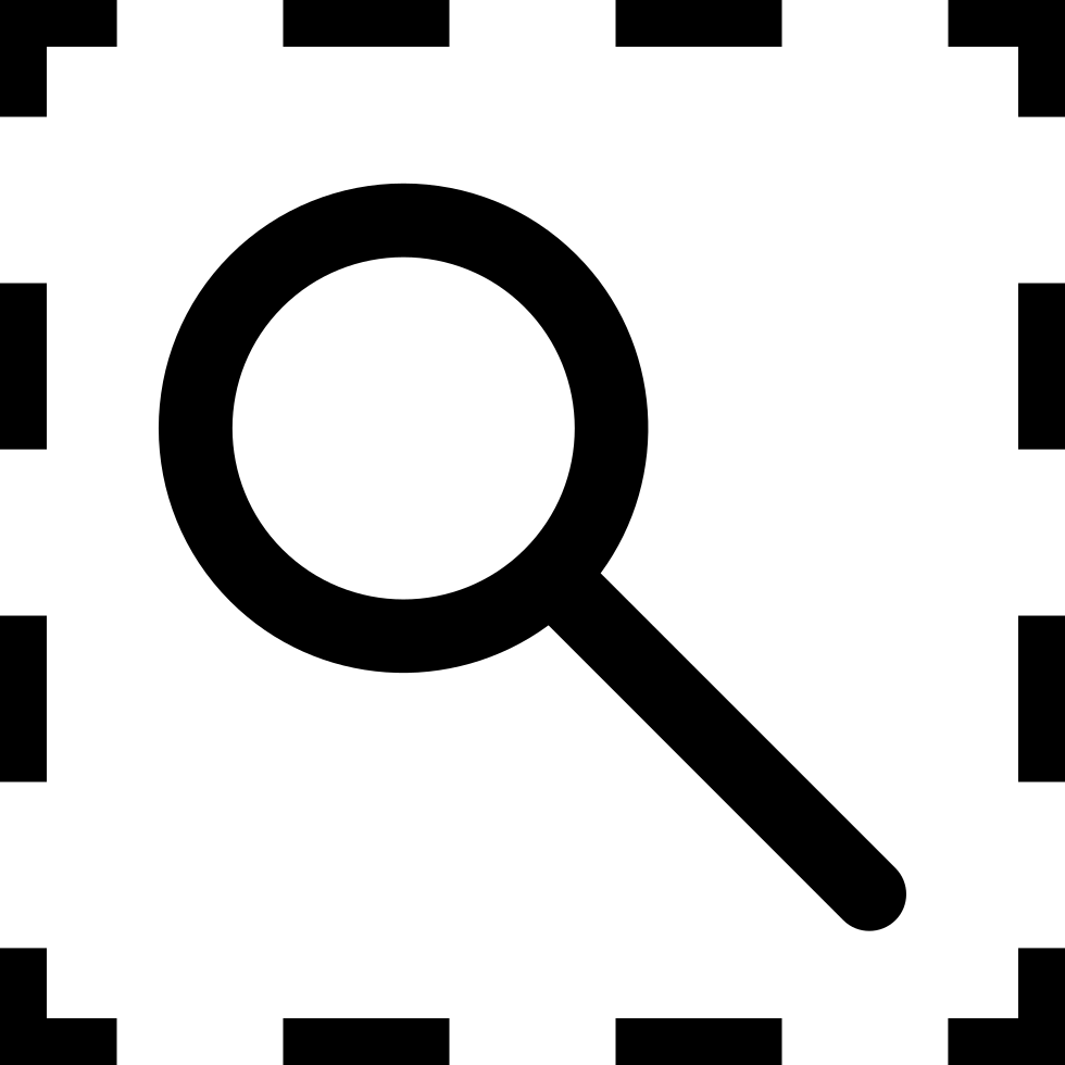 Square Clipart Magnifying Glass - Selection Symbol - Png Download (980x980), Png Download
