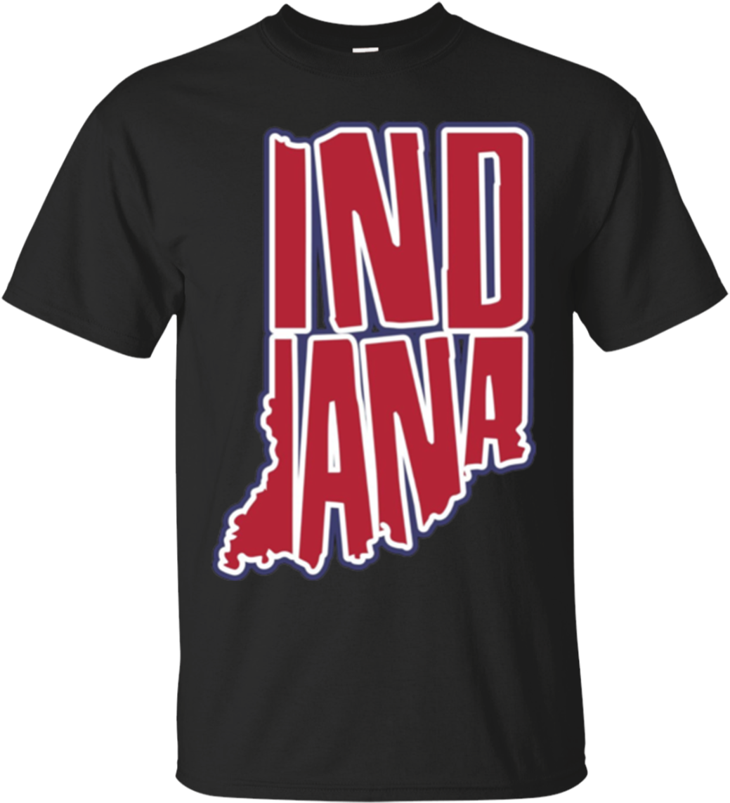 Indiana American States Graffiti Art T-shirt - Shirt Clipart (1155x1155), Png Download